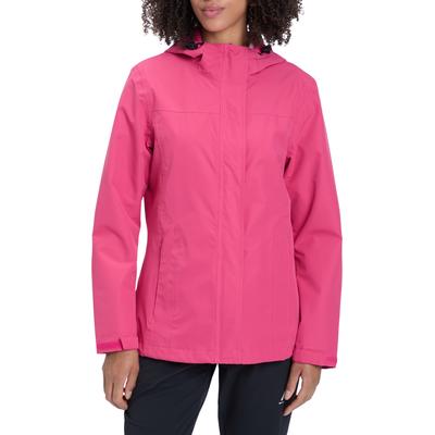 Outdoorjacke MCKINLEY "DA.-REGENJACKE CARLIDE W", Damen, Gr. 36, pink (411 pink schwarz), Web, Obermaterial: 100% Polyester, Jacken Outdoorjacke, für vielseitige Aktivitäten, mit AQUAMAX-Technologie