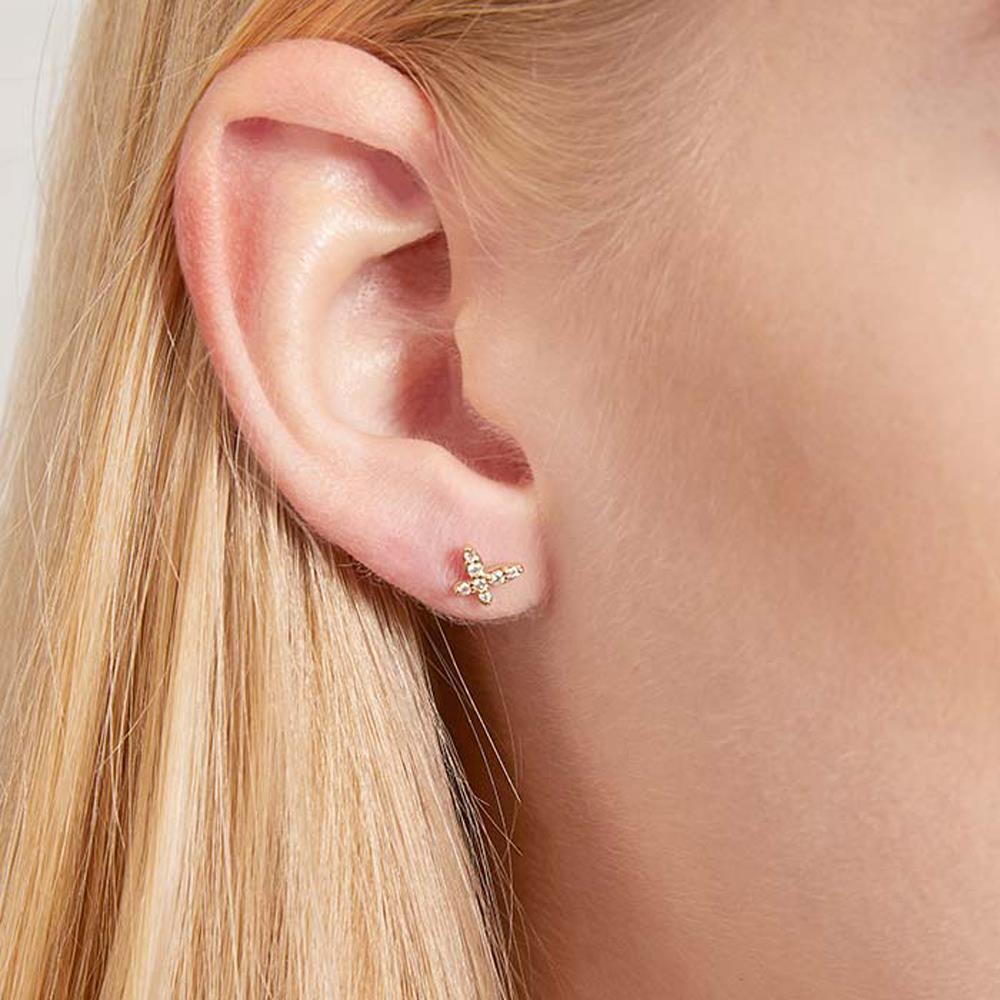 Brilladia 14K Gold Ohrstecker Schmetterlinge mit Brillanten gold