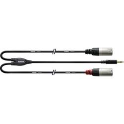 Cordial CFY 3 WMM-LONG Audio Adapterkabel [1x Klinkenstecker 3.5 mm - 2x XLR-Stecker] 3.00 m Schwarz