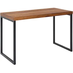 FineBuy, Schreibtisch, Schreibtisch Sheesham Braun (117 x 59 x 76.50 cm)