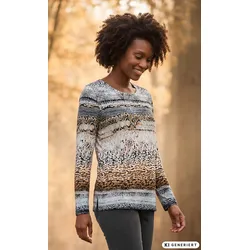 Viskose-Mix-Shirt in Druck cognac in Größe 40/42 von DW-Shop, Cognac, 40/42
