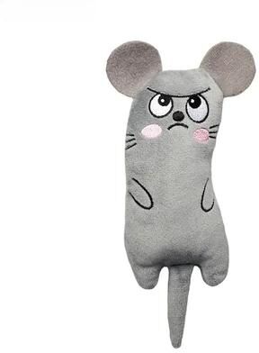 Uplifted Goods Catnip Chewing Plush Bite Toy grey