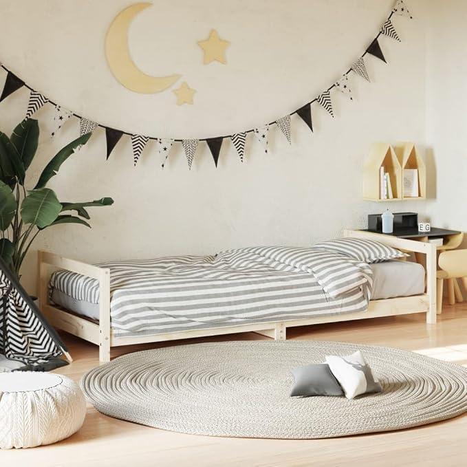 Kinderbett Hausbett Spielbett Kinder Bett Kinderhaus Holzbett Bettgestell 80x200 cm Massivholz Kiefer