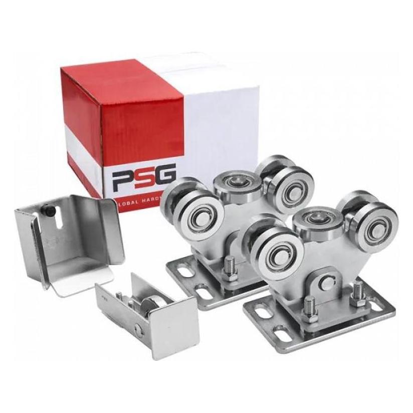 Laufwagen für Tore 80mm 2 Stk. + Rolle + Rampensockel - Set (PO60.00P.80)