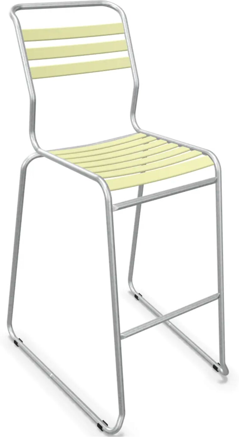 Schaffner Säntis Feuerverzinkt m. Kufen  Buchsbaumgelb