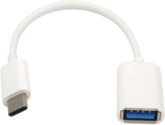 USB C Adapter Kabel Wit - Audio Converter en Data Overzetten - 16,5 cm