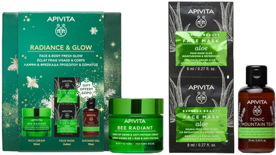 Apivita Cofre Bee Radiant Crema Rica Estuche de Regalo.