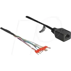 DELOCK 88005 - Cat.5e Kabel, RJ45 Buchse / Aderendhülsen, 0,5 m