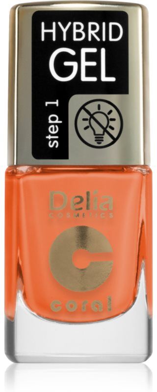 Delia Cosmetics Coral Nail Enamel Hybrid Gel gel nail polish shade 143 11 ml