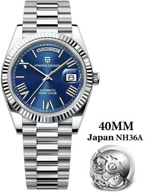 Uplift Essentials Automatic Day Date Mechanical Watch Luxury NH36A Movement Sapphire Timepiece blue B