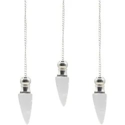 Secret Cavity Discovery of Truth Pendulum - Clear Quartz - Silver Plated