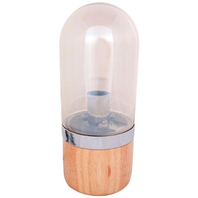 KAYOOM Tischleuchte "Tischlampe Malbi 525", beige (champagner, holz), 1, H: 33cm, 1 Stk., Leuchten, hochwertig, außergewöhnlich, handgefertigt, Tischleuchte