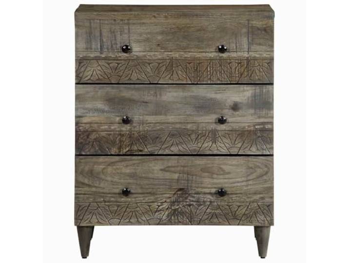 GFEROMRF Sideboard Hellgrau 60x33,5x75 cm Massivholz Mango Beistellschrank Massives Mangoholz, 2 Türen, Stauraum, robuste Oberplatte, vielseitig nutzbar