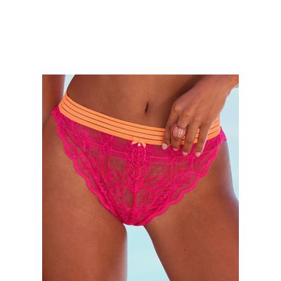 Tanga VIVANCE, Damen, Gr. 36/38, pink, Spitze, Obermaterial: 88% Polyamid, 12% Elasthan, Unterhosen Tanga, aus elastischer Spitze mit modischen Kontrastfarben