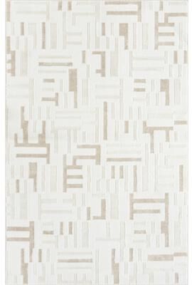 Abani Neutral NTL210A Geometric Maze Cream Beige Area Rug