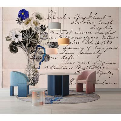 Fototapete LIVING WALLS "Walls by Patel 5 Fototapete Vintage-Brief- & Collagenkunst", bunt, B:4m H:0m L:2,7m, Vlies, Tapeten, Vintage-Brief- & Collagenkunst auf 200 g/m² Premium-Vlies
