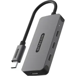 Sitecom CN-5015 USB-Czu4xUSB-C 10GbpsPD Hub (USB-C, 4 Ports), Dockingstation + USB Hub, Grau