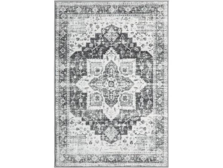 Tapis vintage oriental lavable gris 160x230cm résistant eau salon chambre cuisine
