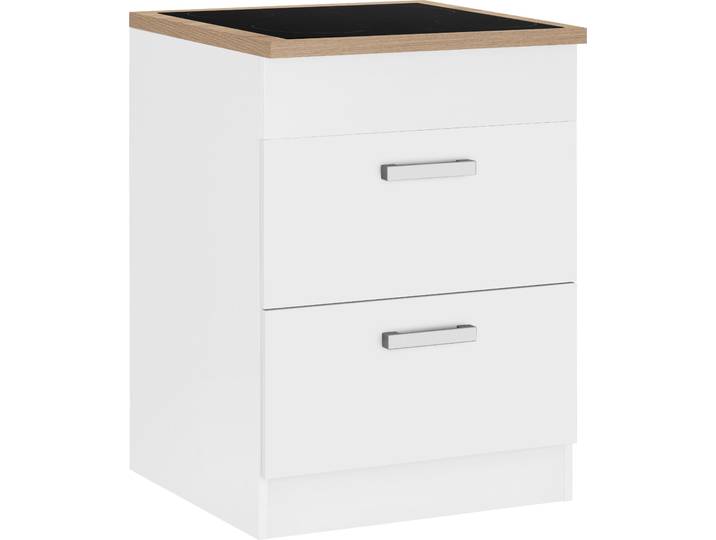 Kochfeldumbauschrank KOCHSTATION KS-Gera , weiss (weiß, weiß), B:60cm H:85cm T:60cm, Holzwerkstoff, Schränke, Kochfeldumbauschrank, Breite 60 cm
