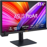 ProArt PA24US, LED-Monitor 59.94 cm (23.6 Zoll), schwarz, 4K UHD, IPS, HDMI, DisplayPort, USB-C, HDR, integriertes Farbmessgerät