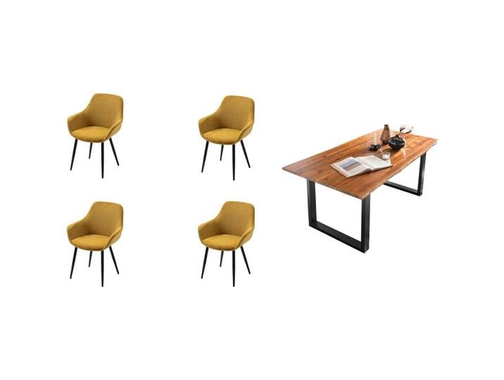 Essgruppe Eats cognac Akazie/Strukturstoff B 180 T 90 cm 4