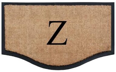 "A1 Home Collections Rubber Coir Heavy Duty Monogrammed Double Doormat 24""X39"""