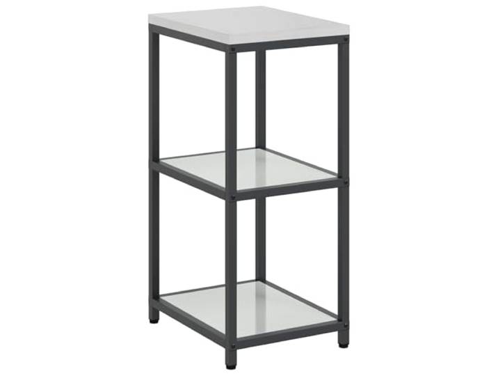 fsahslih Küchenaufbewahrung HATTEM Silber 40 x 50 x 92 cm Stahl Stabiles Beistellregal aus Stahl für Gartenküche und Terrasse. Flexibler Stauraum für Zubehör und Kochbücher.