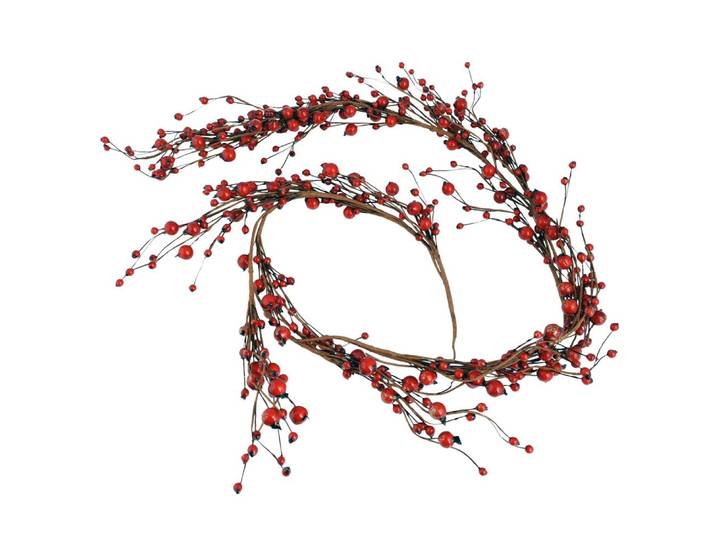 Girlande mit künstlichen Beeren, rot, L125