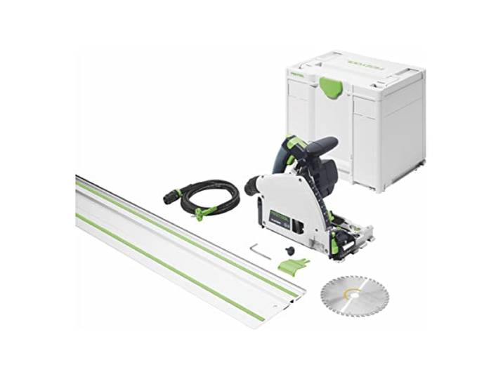 Festool Scie Plongeante TS 60 KEBQ-Plus-FS avec Rail Coupe plongeante jusqu'à 60 mm - moteur EC-TEC sans balais - compatible rails FS et FSK - Systainer inclus