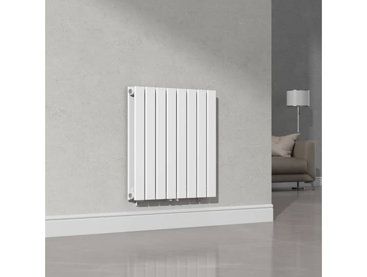 Radiateur plat 'Nore' Blanc 60x60cm Double couche 809W