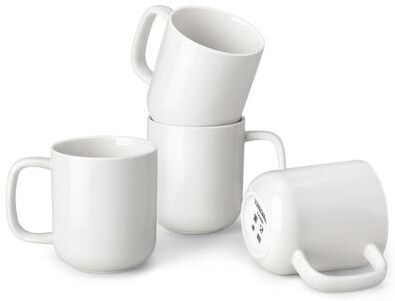 vancasso Porcelain Classic 4-Piece Coffee Mugs Set with Handle