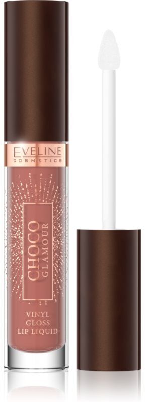 Eveline Cosmetics Choco Glamour moisturising glossy lipstick shade 01 Ruby Chocolate 4,5 ml