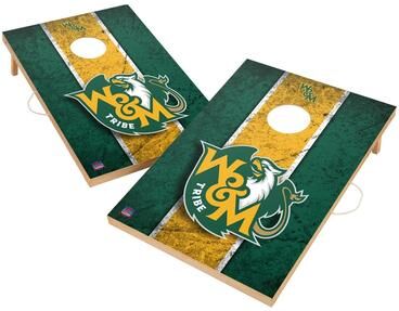 Skip's Garage Vintage William & Mary Tribe 2x4 Tailgate Cornhole Boards