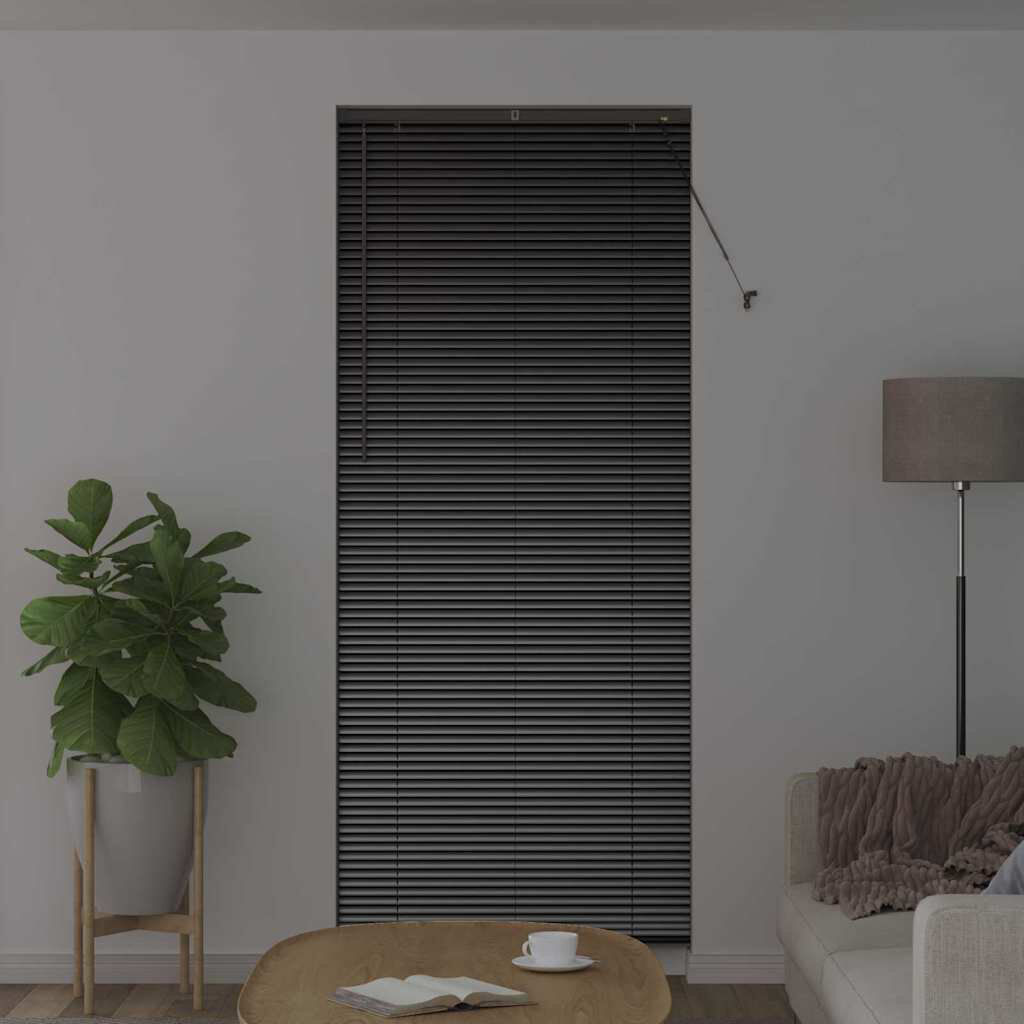 Latitude Run Horizontal/Venetian blind Black 220cm L x 95cm W