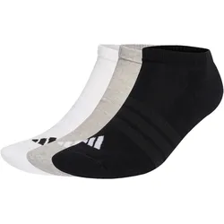 3er Pack adidas Cushioned Essentials Low Cut Socken KD6721 - medium grey heather/white/black 34-36