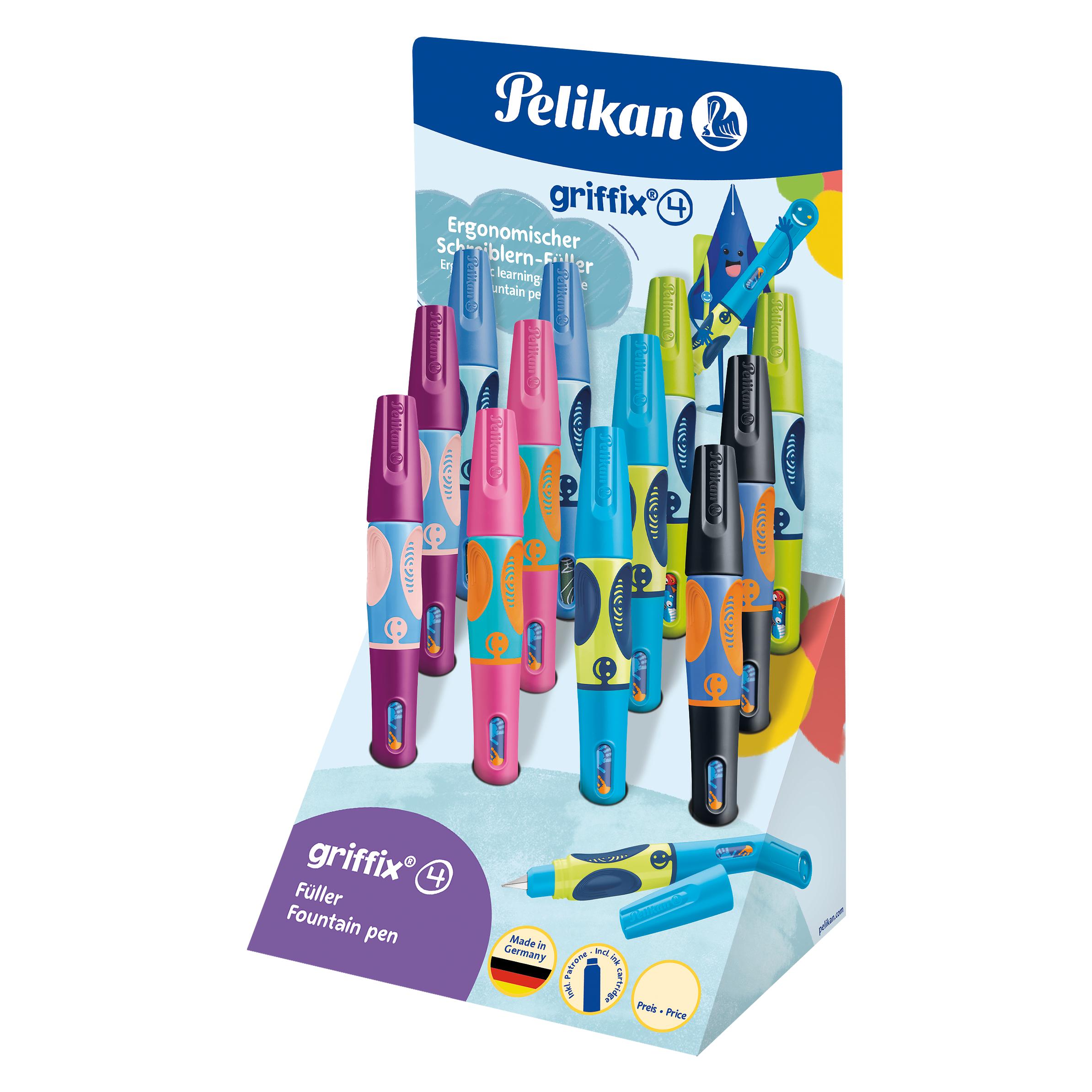 Pelikan Füllhalter (Patronenfüllsystem) Füllhalter Griffix, 12 Stück im Display (12x) (605373)