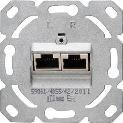 Kopp, Steckdose, Netzwerkanschlussdose CAT6 2 gertrennte Steckanschlüsse