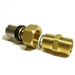 Sanpro Pressfitting Übergangsverschraubung Außengewinde, Größe 20x2 - Gewinde 1/2"