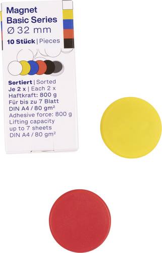 Magnetoplan Magnet Basic Serie (Ø) 24mm rund 10 St. 1862410