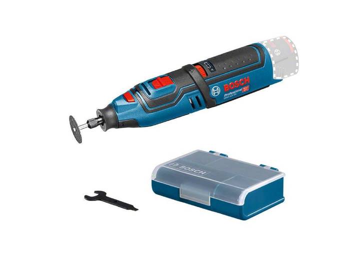 Elektro-Multifunktionswerkzeug BOSCH PROFESSIONAL GRO 12V-35 L-Boxx , blau, Multifunktionswerkzeug-Maschinen, Elektro-Multifunktionswerkzeug, Funktionen: Trennen; Fräsen; Schleifen; Polieren; Bohren