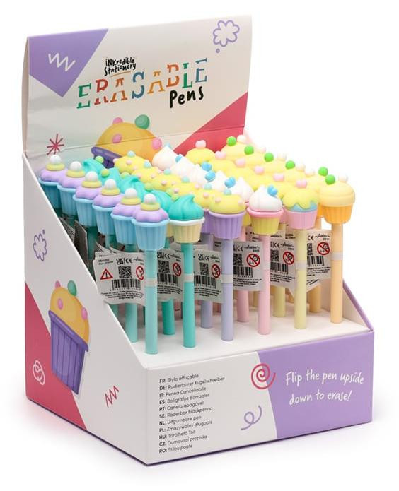 Kawaii Cupcake Haaraccessoires met Gelstift, Uitwisbaar (36 stuks)