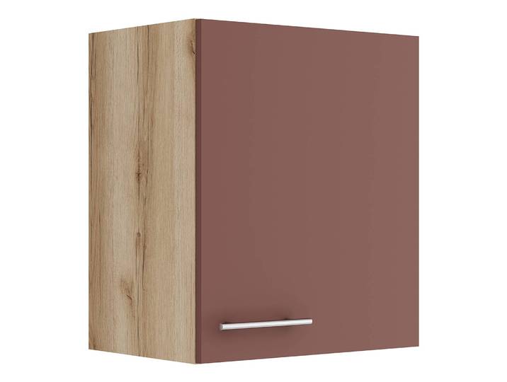 Armoire suspendue 50cm Rouge/Rouge rouille/Imitation chêne sauvage