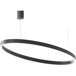 Gea Luce CRISEIDE S/1G Ovale LED-Pendelleuchte 100W 5100lm 3000K Dimmbar Satin Schwarz Aluminium - Gealuce