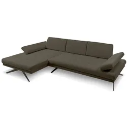 SOMETA Ecksofa Fly Stoff Grau Taupe