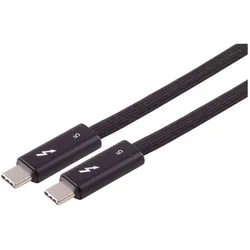 S-Impuls USB-C Verbindungskabel TB5 Pro, Thunderbolt 5, 80Gbit/s, 240W, DP2.1, PCIe 4.0, Video bis 16K - Läng (2 m, Thunderbolt 3, Thunderbolt 4, USB 4, USB 4 Version 2.0, 240 W), USB Kabel