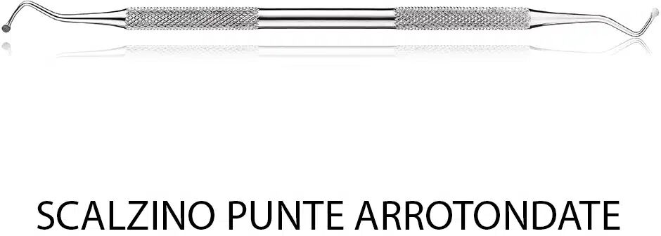SCALZINO PUNTE ARROTONDATE IN ACCIAIO PER MANICURE E PEDICURE
