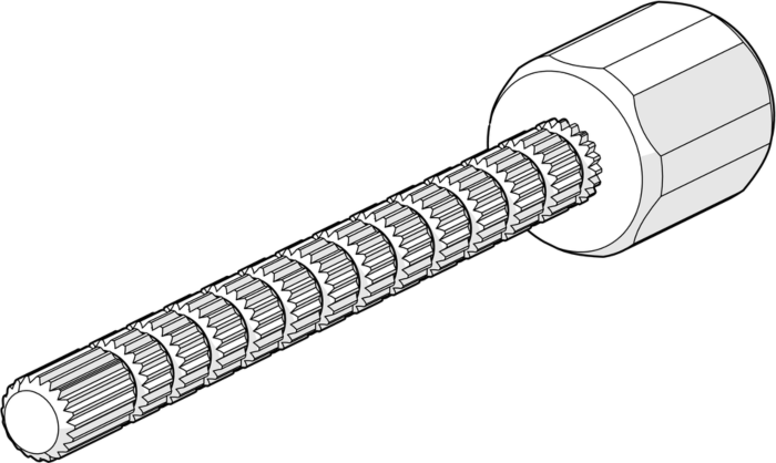 Hansa Spindel mit Verzahnung UP Ventil 59910379