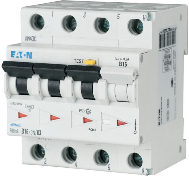 Eaton Disjoncteur FI/LS C16A 30mA FRBM6-C16/3N/003-A (170999)