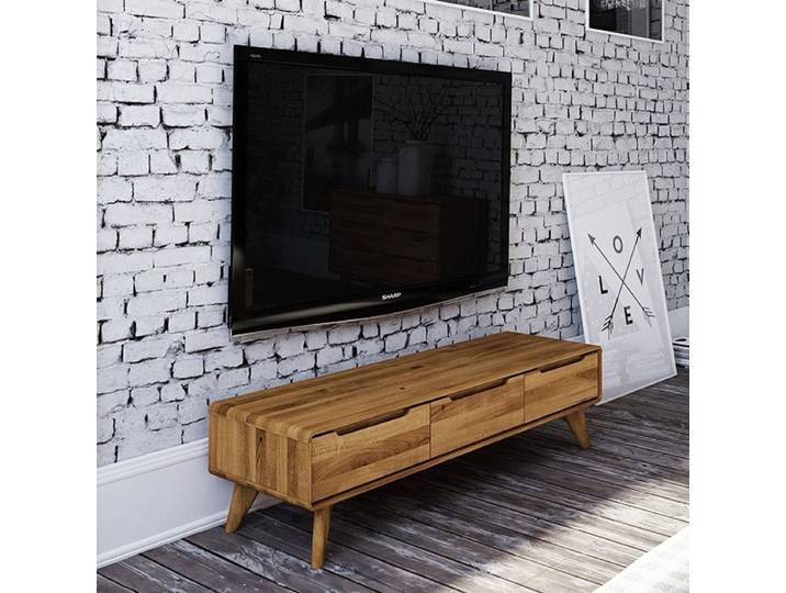 TV Board 134x34cm 'Jakob' Wildeiche massiv geölt