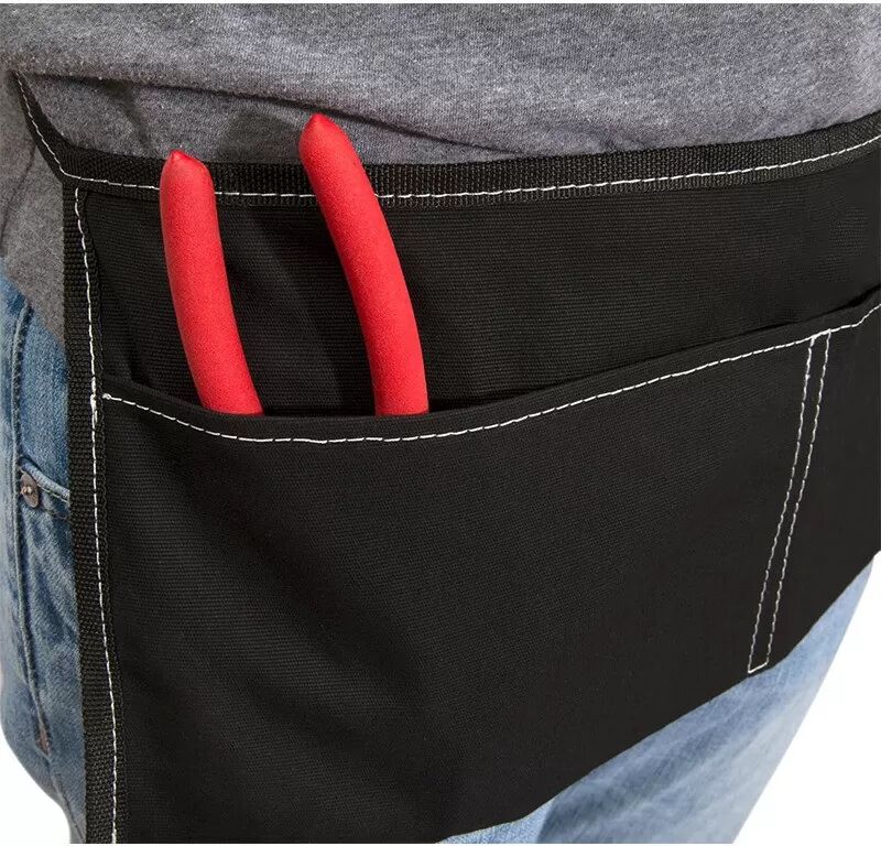 INF Polyester-Halbschürze – Restaurant-Uniform aus Canvas mit Taschen
